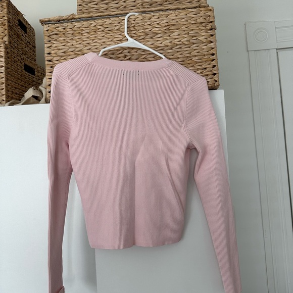Ribbed Pale Pink Cardigan - Nordstrom - Picture 3 of 4
